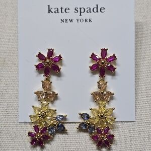 Kate Spade First Bloom Linear Flower Cluster Earrings